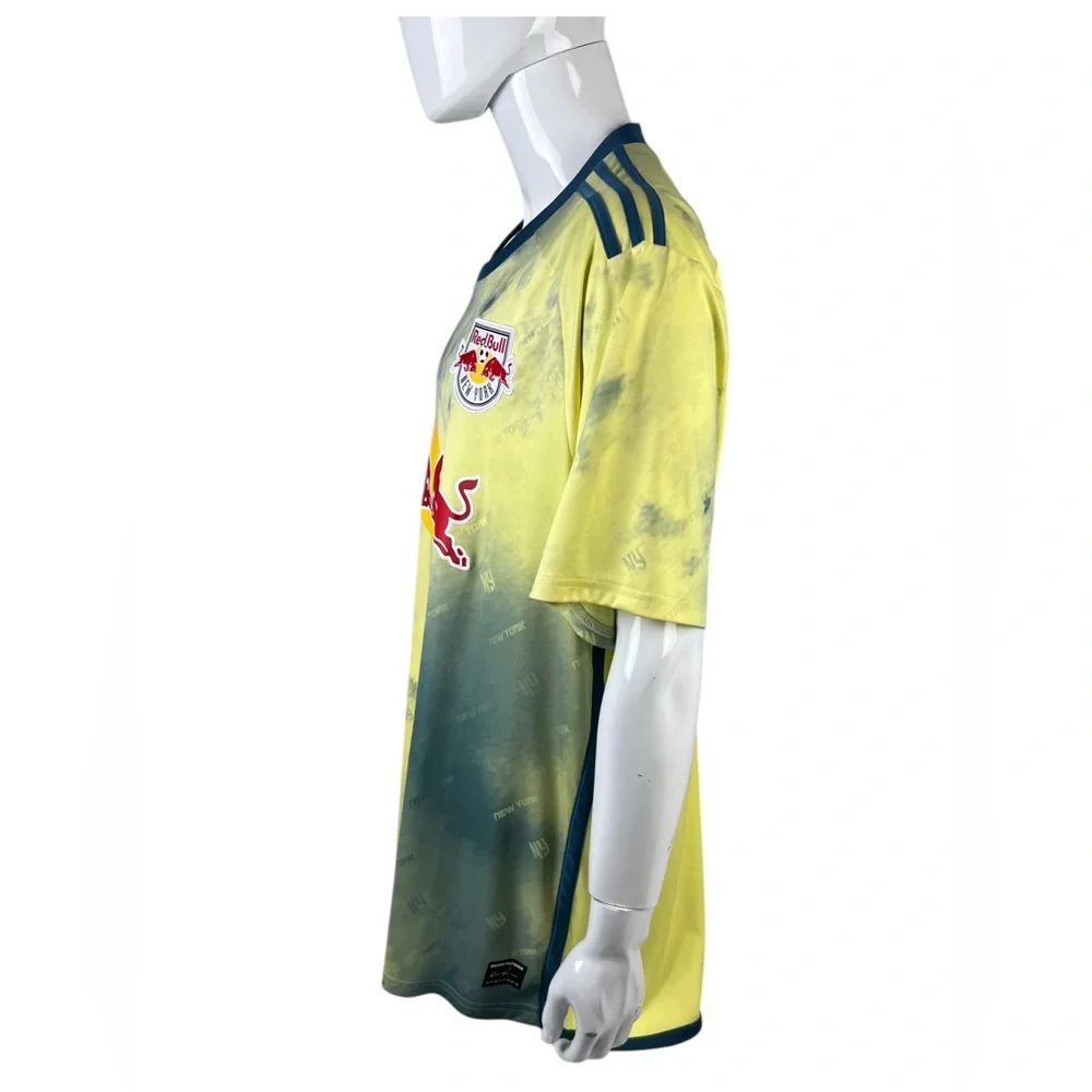 Adidas Red Bull New York Mens 3XL Jersey Yellow Slim Fit Soccer Daniel Patrick - Picture 4 of 14